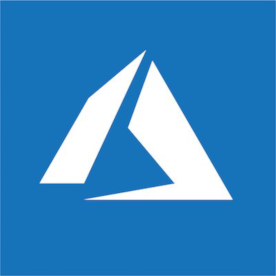 Microsoft Azure logo on the blue background